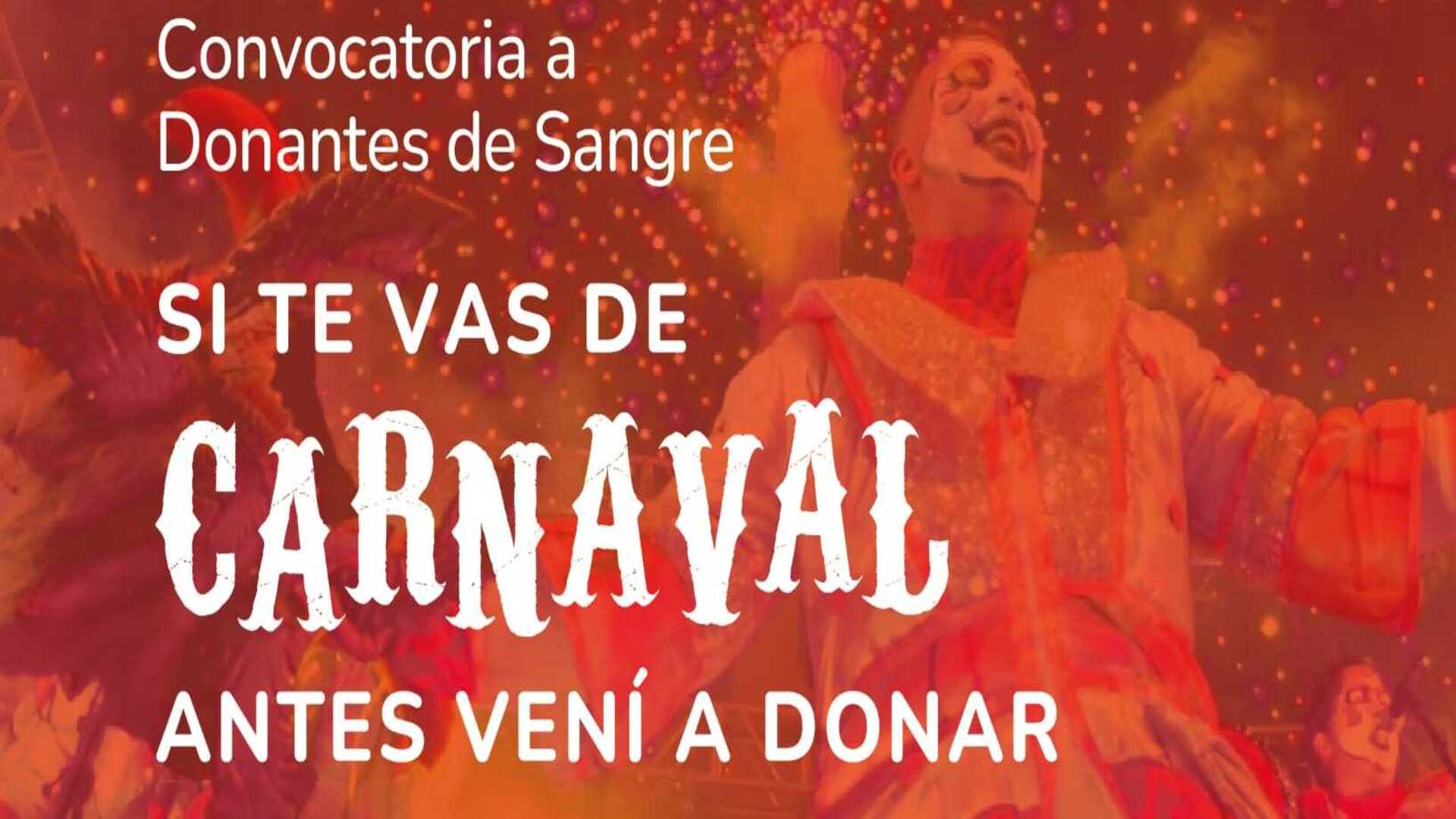 En carnaval también se dona sangre: campaña en el HC 