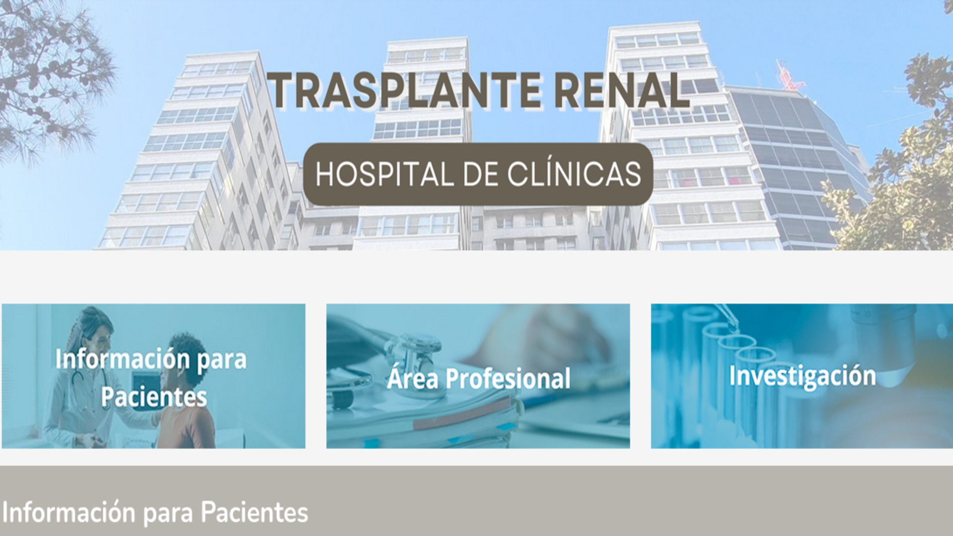 Hospital que acompaña al paciente : guía para el paciente Trasplantado Renal 